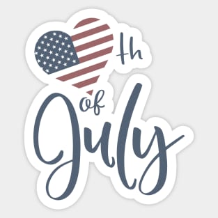 4th Of July Vintage American Flag Sticker